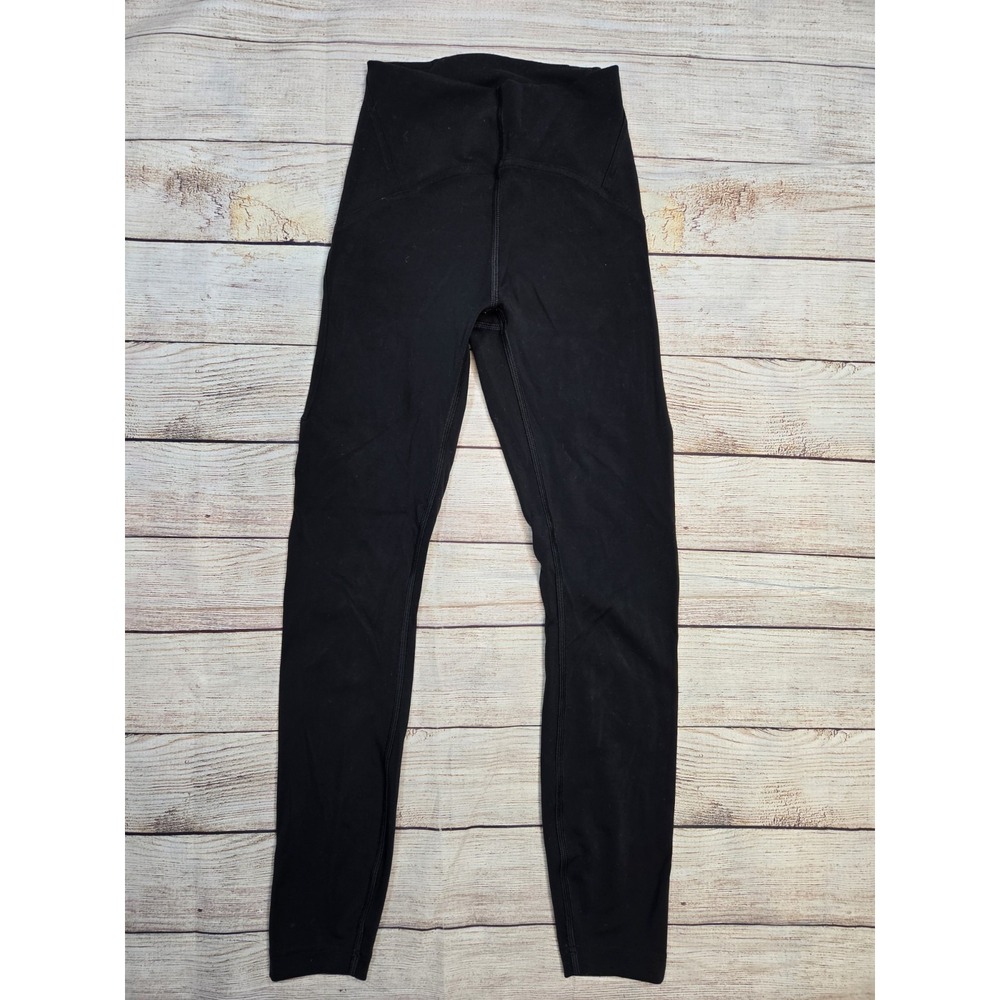 Lululemon Leggings Women's Size 0 Black Pull On High Rise Yoga Athletic